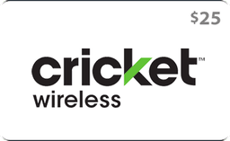 $25 Cricket Wireless Prepaid Gift Card
