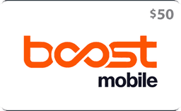 $50 Boost Mobile Prepaid Gift Card