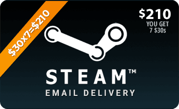 $210 Steam Gift Card (Email Delivery)
